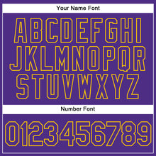 Load image into Gallery viewer, Custom White Purple-Gold Authentic Split Fashion Basketball Jersey