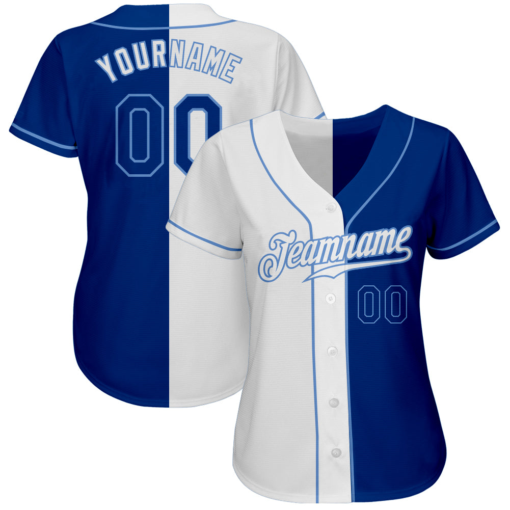 Custom Royal White-Light Blue Baseball Jersey – CustomJerseysPro