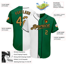 Load image into Gallery viewer, Custom White Old Gold-Black Authentic Split Fashion Baseball Jersey