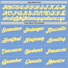 Charger l'image dans la galerie, Custom Stitched White Light Blue-Gold Split Fashion Sports Pullover Sweatshirt Hoodie