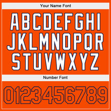 Charger l'image dans la galerie, Custom Stitched White Orange-Navy Split Fashion Sports Pullover Sweatshirt Hoodie