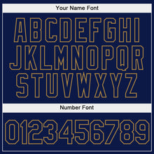 Charger l'image dans la galerie, Custom Stitched White Navy-Old Gold Split Fashion Sports Pullover Sweatshirt Hoodie