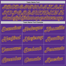 Charger l'image dans la galerie, Custom Stitched White Purple-Gold Split Fashion Sports Pullover Sweatshirt Hoodie