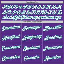 Load image into Gallery viewer, Custom Stitched Purple White-Aqua Split Fashion Sports Pullover Sweatshirt Hoodie