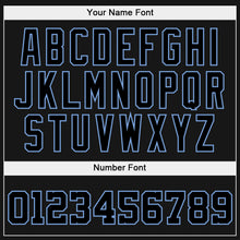 Load image into Gallery viewer, Custom Stitched White Black-Light Blue Split Fashion Sports Pullover Sweatshirt Hoodie