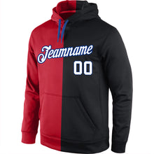 Charger l'image dans la galerie, Custom Stitched Red White-Black Split Fashion Sports Pullover Sweatshirt Hoodie