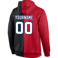 Charger l'image dans la galerie, Custom Stitched Red White-Black Split Fashion Sports Pullover Sweatshirt Hoodie