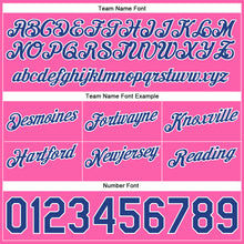 Load image into Gallery viewer, Custom Light Blue Royal-Pink Authentic Throwback Split Fashion Basketball Shorts