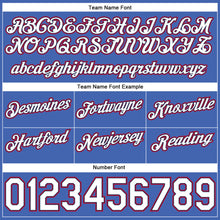 Laden Sie das Bild in den Galerie-Viewer, Custom Blue White-Red Authentic Throwback Split Fashion Basketball Shorts