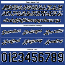 Laden Sie das Bild in den Galerie-Viewer, Custom Gold Royal-Black Authentic Throwback Split Fashion Basketball Shorts