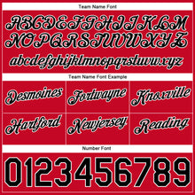 Laden Sie das Bild in den Galerie-Viewer, Custom Gold Black-Red Authentic Throwback Split Fashion Basketball Shorts