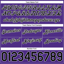 Laden Sie das Bild in den Galerie-Viewer, Custom Gold Black-Purple Authentic Throwback Split Fashion Basketball Shorts