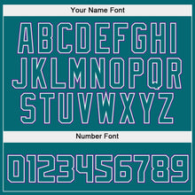 Load image into Gallery viewer, Custom Stitched White Aqua-Purple Split Fashion Sports Pullover Sweatshirt Hoodie