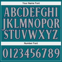 Load image into Gallery viewer, Custom Stitched Aqua Gray-Navy Split Fashion Sports Pullover Sweatshirt Hoodie