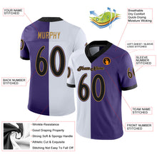 Загрузить изображение в средство просмотра галереи, Custom Purple Black-White Split Fashion Football Jersey