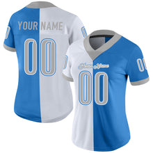 Загрузить изображение в средство просмотра галереи, Custom Powder Blue Gray-White Split Fashion Football Jersey