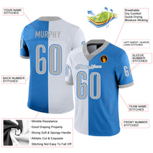 Загрузить изображение в средство просмотра галереи, Custom Powder Blue Gray-White Split Fashion Football Jersey