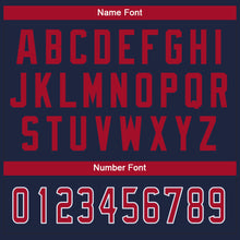 Загрузить изображение в средство просмотра галереи, Custom Navy Red-White Split Fashion Football Jersey