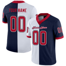 Загрузить изображение в средство просмотра галереи, Custom Navy Red-White Split Fashion Football Jersey
