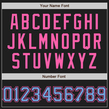 Load image into Gallery viewer, Custom Black Pink-White Authentic Split Fashion Baseball Jersey