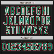 Load image into Gallery viewer, Custom Black Kelly Green-White Authentic Split Fashion Baseball Jersey