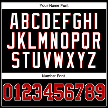 Laden Sie das Bild in den Galerie-Viewer, Custom Black Red-Gray Authentic Split Fashion Baseball Jersey