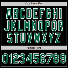 Load image into Gallery viewer, Custom Black Kelly Green-Red Authentic Split Fashion Baseball Jersey