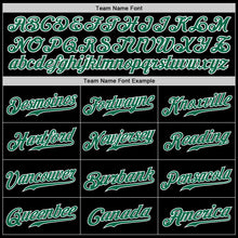 Load image into Gallery viewer, Custom Black Kelly Green-Red Authentic Split Fashion Baseball Jersey