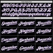 Laden Sie das Bild in den Galerie-Viewer, Custom Black Purple-Teal Authentic Split Fashion Baseball Jersey