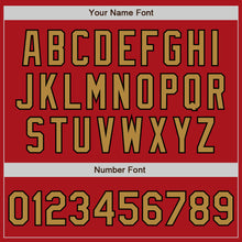 Load image into Gallery viewer, Custom Red Old Gold-Gray Authentic Split Fashion Baseball Jersey