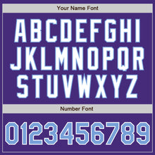 Load image into Gallery viewer, Custom Purple Light Blue-Gray Authentic Split Fashion Baseball Jersey