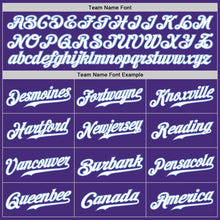 Load image into Gallery viewer, Custom Purple Light Blue-Gray Authentic Split Fashion Baseball Jersey
