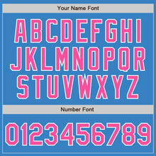 Load image into Gallery viewer, Custom Powder Blue Pink-White Authentic Split Fashion Baseball Jersey