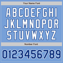 Load image into Gallery viewer, Custom Light Blue Royal-Gray Authentic Split Fashion Baseball Jersey