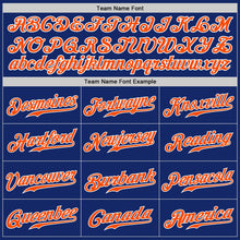 Load image into Gallery viewer, Custom Royal Orange-Light Blue Authentic Split Fashion Baseball Jersey