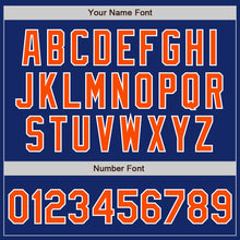Load image into Gallery viewer, Custom Royal Orange-Yellow Authentic Split Fashion Baseball Jersey