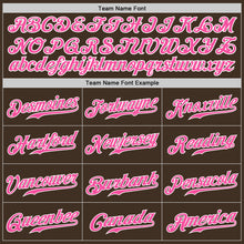 Load image into Gallery viewer, Custom Brown Pink-Gray Authentic Split Fashion Baseball Jersey