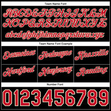 Load image into Gallery viewer, Custom White Red-Black Authentic Throwback Split Fashion Basketball Shorts