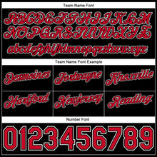 Load image into Gallery viewer, Custom Kelly Green Red-Black Authentic Throwback Split Fashion Basketball Shorts