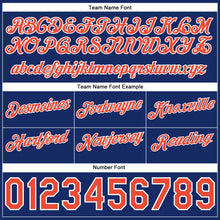 Load image into Gallery viewer, Custom Gray Orange-Royal Authentic Throwback Split Fashion Basketball Shorts