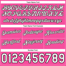 Laden Sie das Bild in den Galerie-Viewer, Custom Pink White-Black Authentic Throwback Split Fashion Basketball Shorts