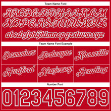 Загрузить изображение в средство просмотра галереи, Custom White Red-Gray Authentic Throwback Split Fashion Basketball Shorts