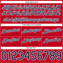 Laden Sie das Bild in den Galerie-Viewer, Custom Gold Navy-Red Authentic Throwback Split Fashion Basketball Shorts