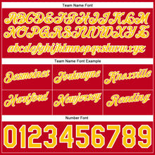 Загрузить изображение в средство просмотра галереи, Custom Light Blue Gold-Red Authentic Throwback Split Fashion Basketball Shorts