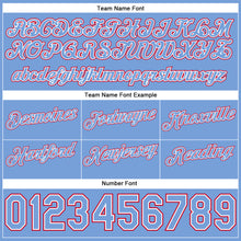 Загрузить изображение в средство просмотра галереи, Custom White Light Blue-Red Authentic Throwback Split Fashion Basketball Shorts