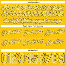 Загрузить изображение в средство просмотра галереи, Custom White Gold-Navy Authentic Throwback Split Fashion Basketball Shorts