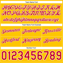 Load image into Gallery viewer, Custom Navy Red-Gold Authentic Throwback Split Fashion Basketball Shorts