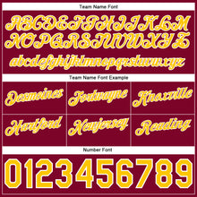 Charger l'image dans la galerie, Custom Navy Gold-Maroon Authentic Throwback Split Fashion Basketball Shorts