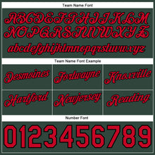 Load image into Gallery viewer, Custom White Red-Hunter Green Authentic Throwback Split Fashion Basketball Shorts