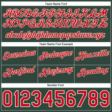 Загрузить изображение в средство просмотра галереи, Custom White Red-Hunter Green Authentic Throwback Split Fashion Basketball Shorts